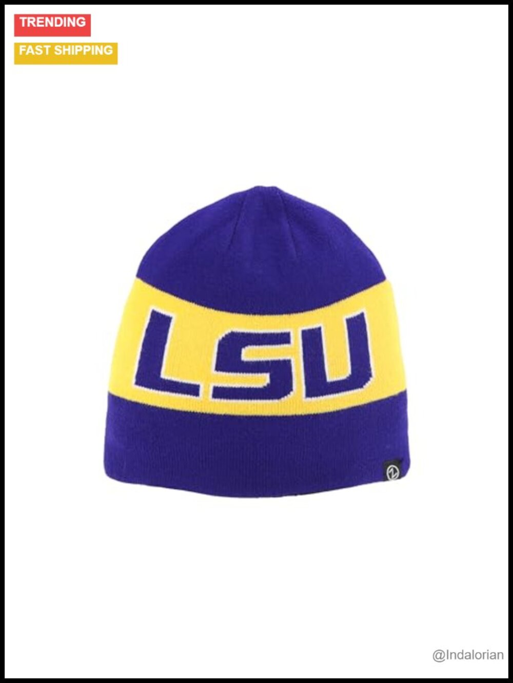 NCAA LSU Tigers Reversible Knit Beanie Cap One Size Adult